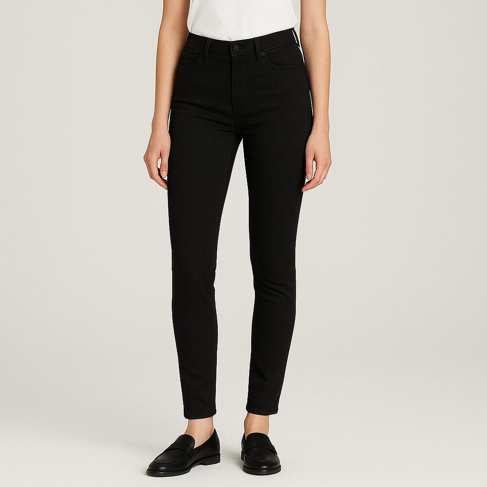 A433 • High-Rise Coated Black Skinny Jeans